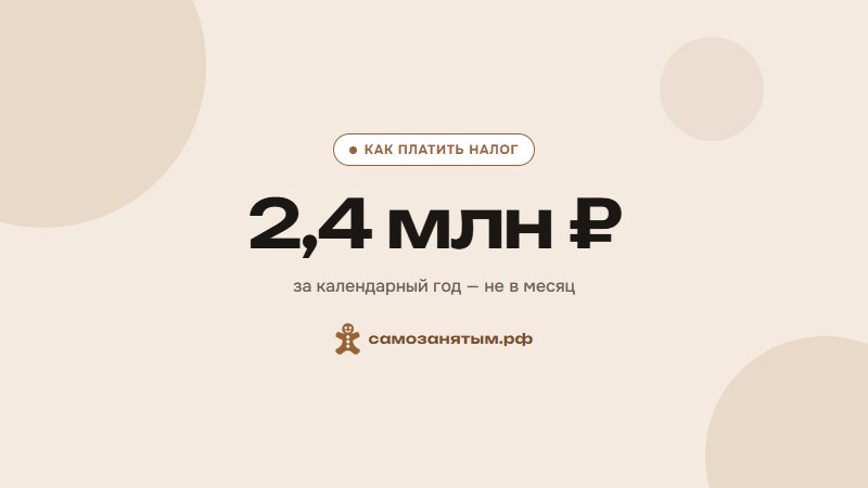 Лимит самозанятого в 2026 году — 2,4 млн рублей