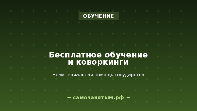 Бесплатное обучение и коворкинги: нематериальная помощь государства