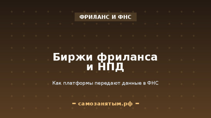 Биржи фриланса и НПД: как платформы передают данные в ФНС